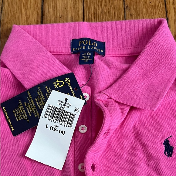 Ralph Lauren Bright Pink Kids Polo Dress - Picture 2 of 4